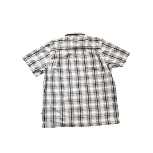 The North Face plaid nylon blend Button up Shirt Men's Large Chest Pockets - Picture 8 of 8